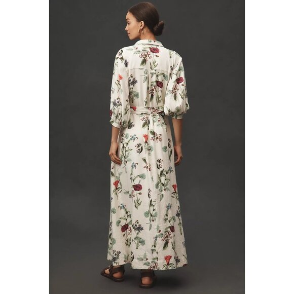 Anthropologie The Mona Linen Shirt Dress by Maeve XL - Picture 3 of 4